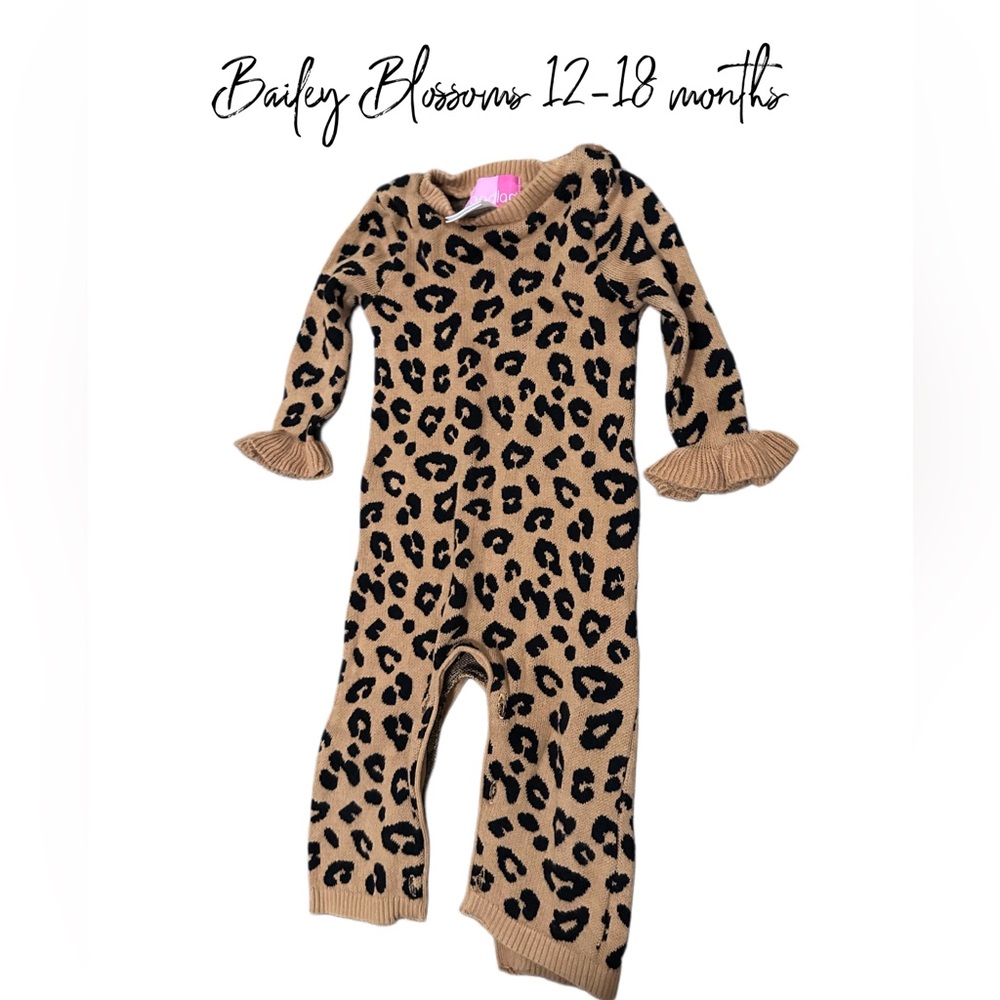 Infant Leopard Sweater Romper Designer